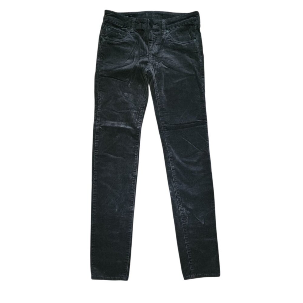 Kut From The Kloth Pants Womens Size 2 Solid Gray Diana Skinny Micro Corduroy